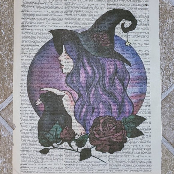 Other - PURPLE MOON WITCH Framed Print
